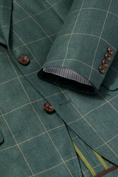 Heritage Green fabric detail — Bonobos Jetsetter Unconstructed British Blazer